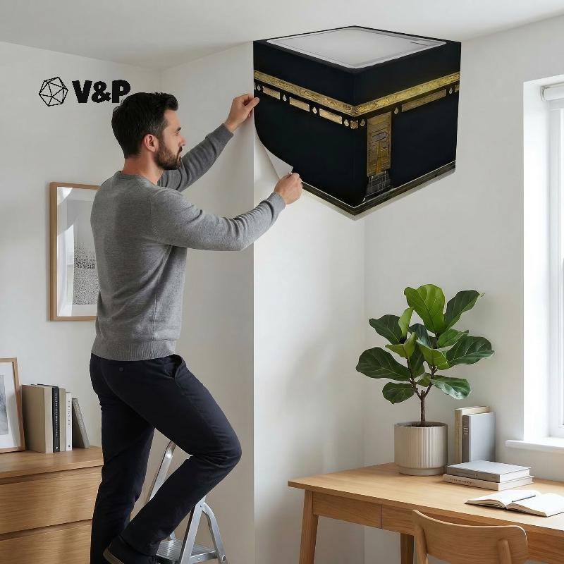 [V&PT] 3D Vision Simulation Wall Stiers,มุมเป็นไปไม่ได้ 3D Optical Illusion Wall Art,ที่ถอดออกได้ 3D