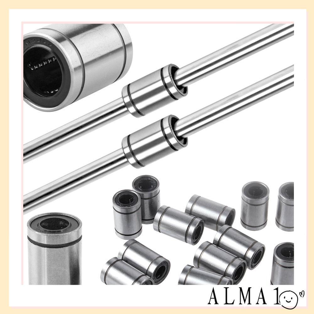 ALMA บูชเหล็กทนทานสําหรับเครื่องพิมพ์ CNC Part LM8UU LM10UU LM12UU LM16UU