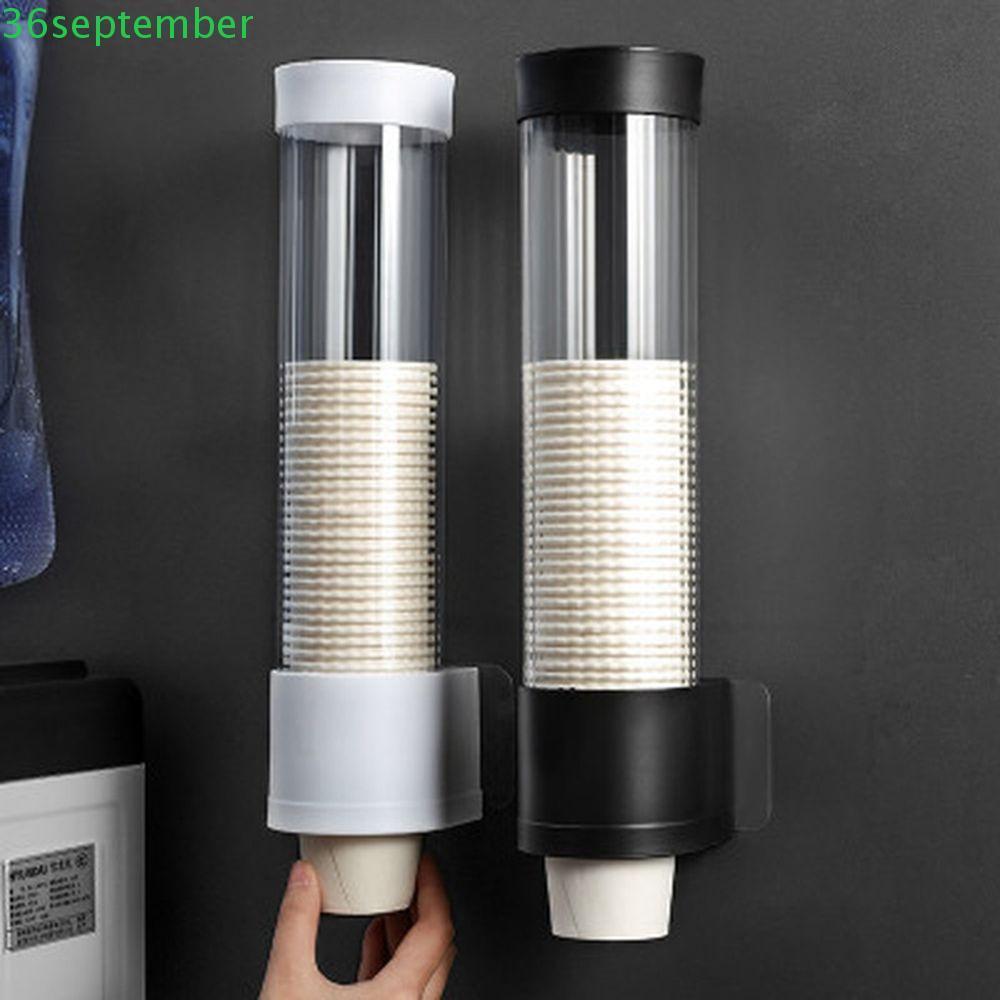 September เครื่องจ่ายแก้วกระดาษ แบบใช้แล้วทิ้ง ทรงกรวย หรือ ก้นแบน อัตโนมัติ กันฝุ่น ติดผนัง