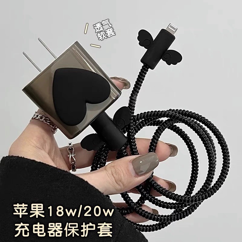 ตัวถนอมสายชาร์จ ชุดถนอมสายชาร์จ Apple 14 Data Cable Protective Case iphone13promax โทรศัพท์มือถือสาย