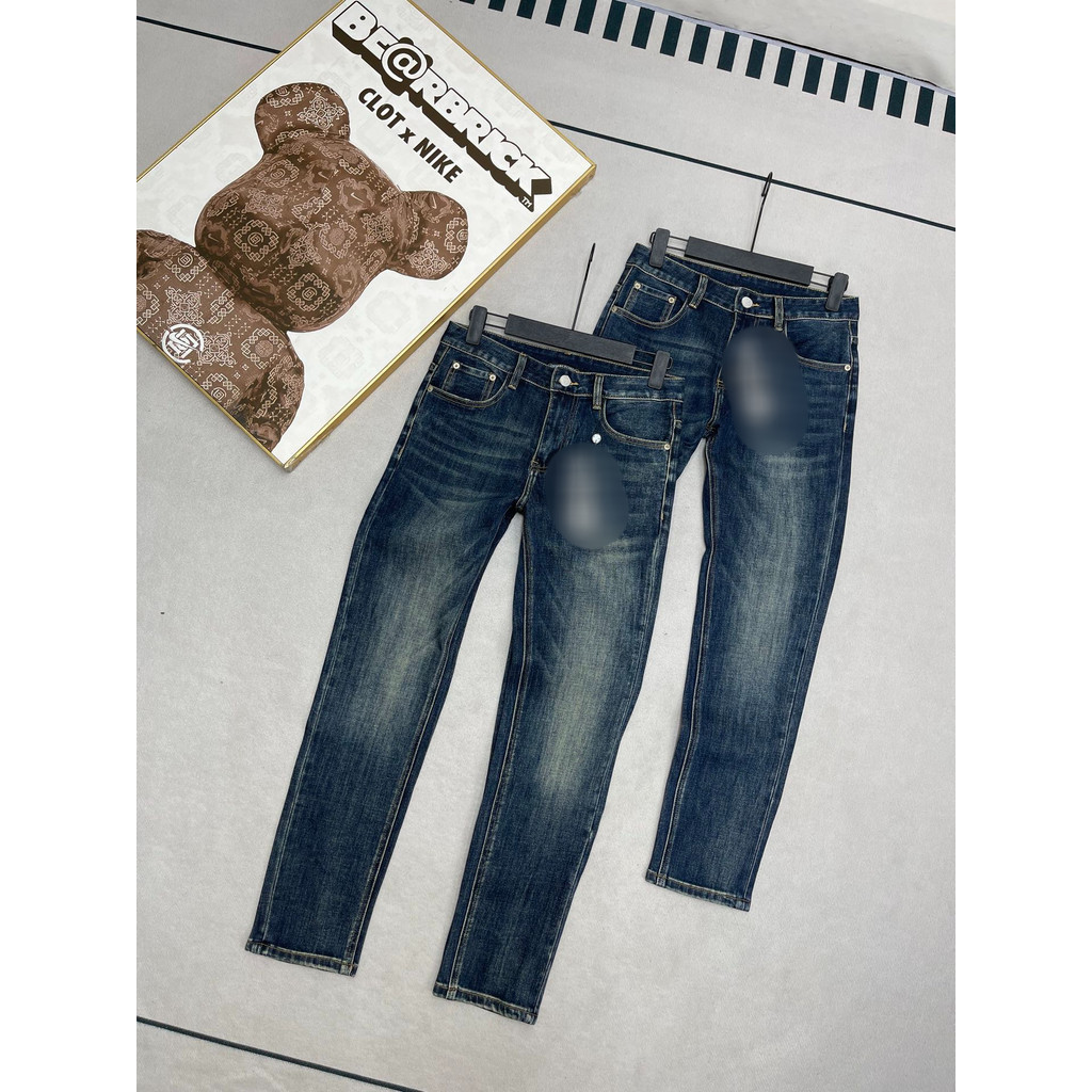 กางเกงยีนส์โลโก้ Chrome Hearts Washed Distressed