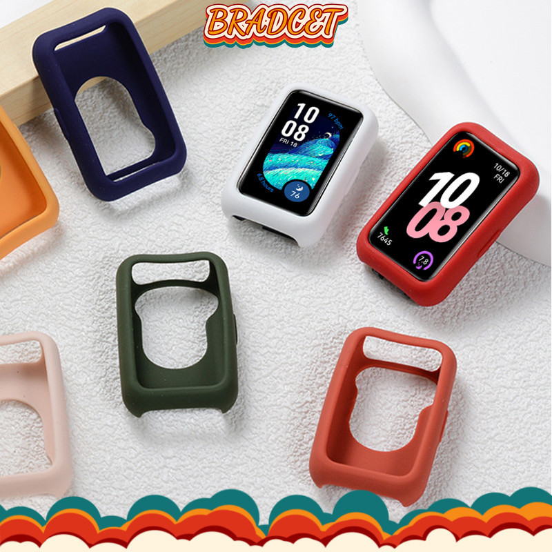 สายพวงซิลิโคน for สมาร์ทวอทช์ Huawei Band 10 9 8 NFC อุปกรณ์กันรอยน้ำแบบยาง สำหรับปกป้องหน้าจอแบบนิ่ม