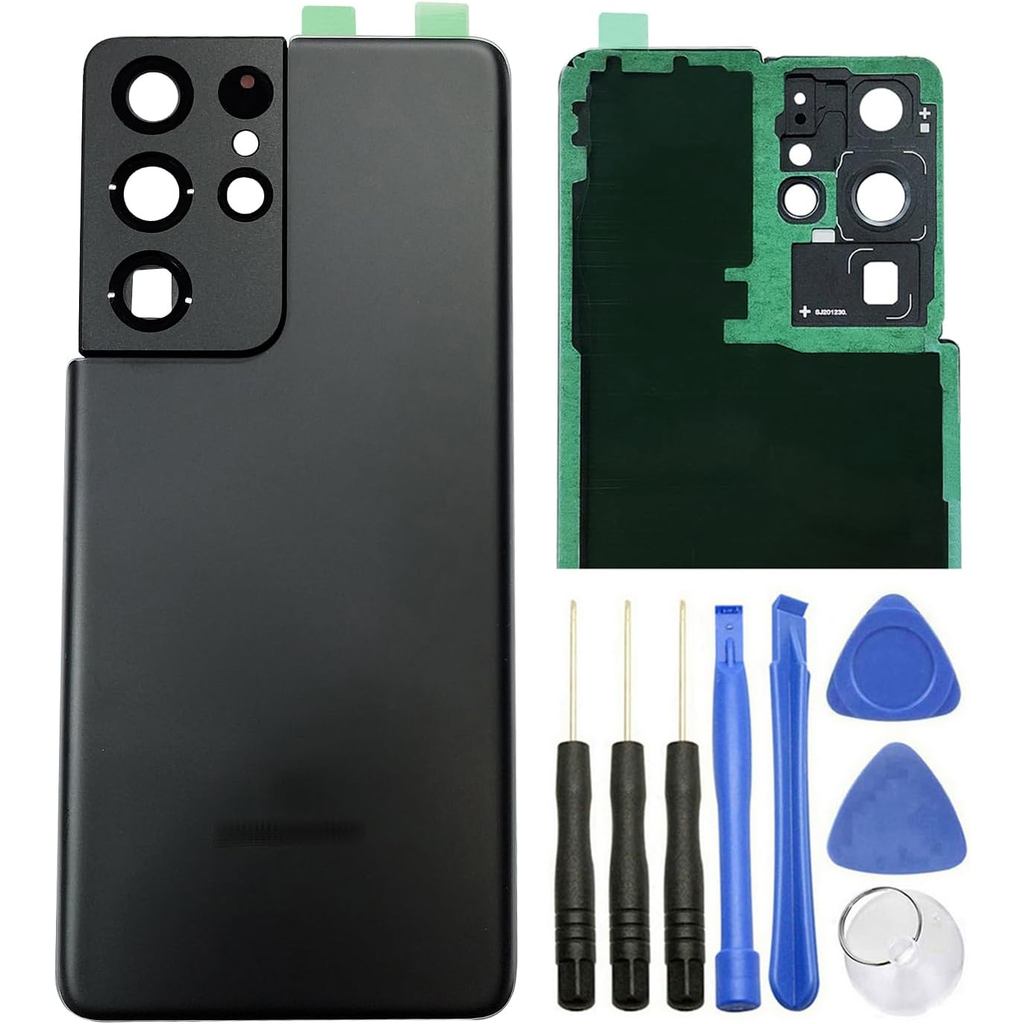 Ubrokeifixit Galaxy S21 Ultra แผงด้านหลังกระจกประตูสําหรับ Samsung Galaxy S21 Ultra 5G G998 6.8 ",พร