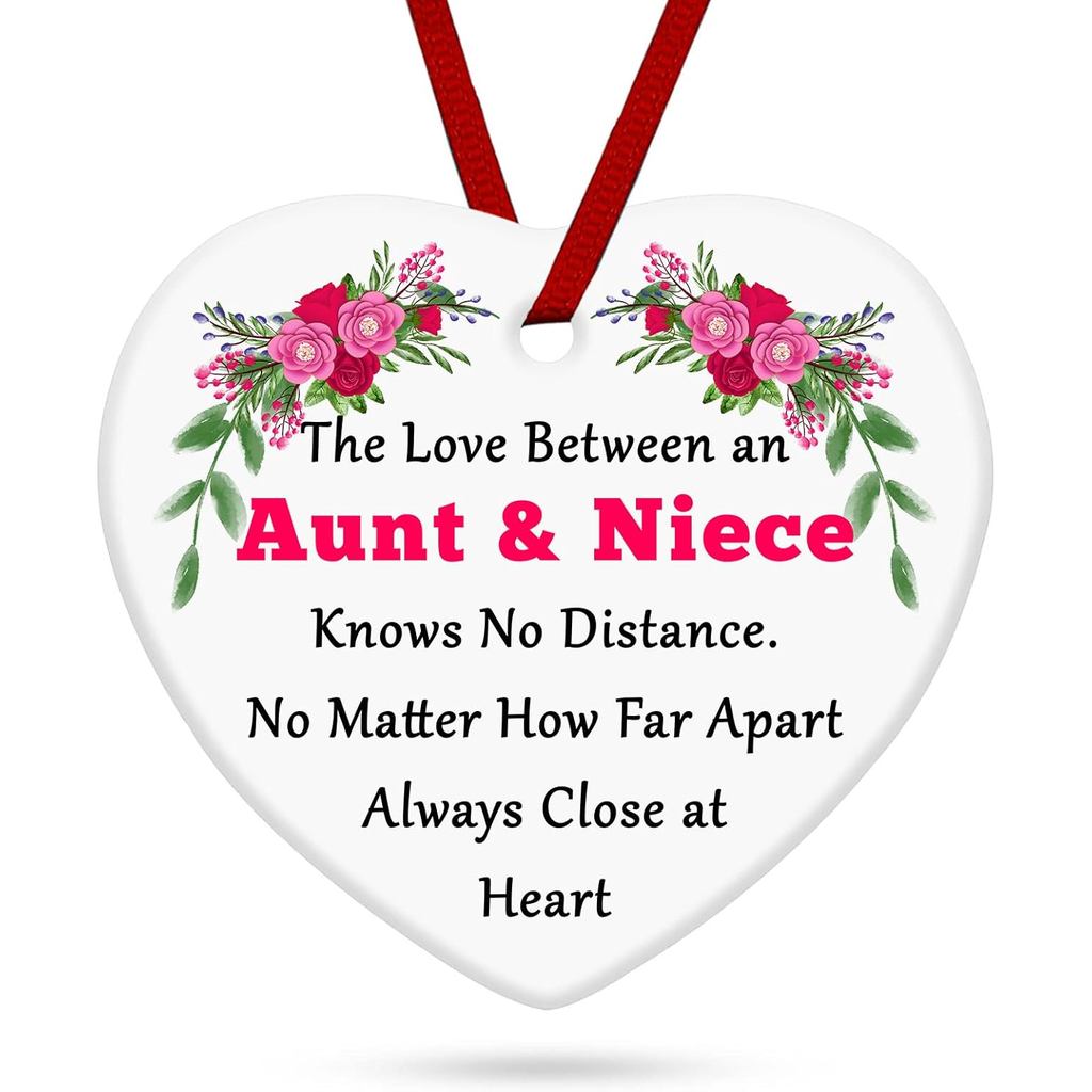 ป้าเครื่องประดับคริสต์มาสของขวัญ Niece ป้าของขวัญจากป้าของขวัญวันเกิดเครื่องประดับเซรามิคสําหรับ Nie