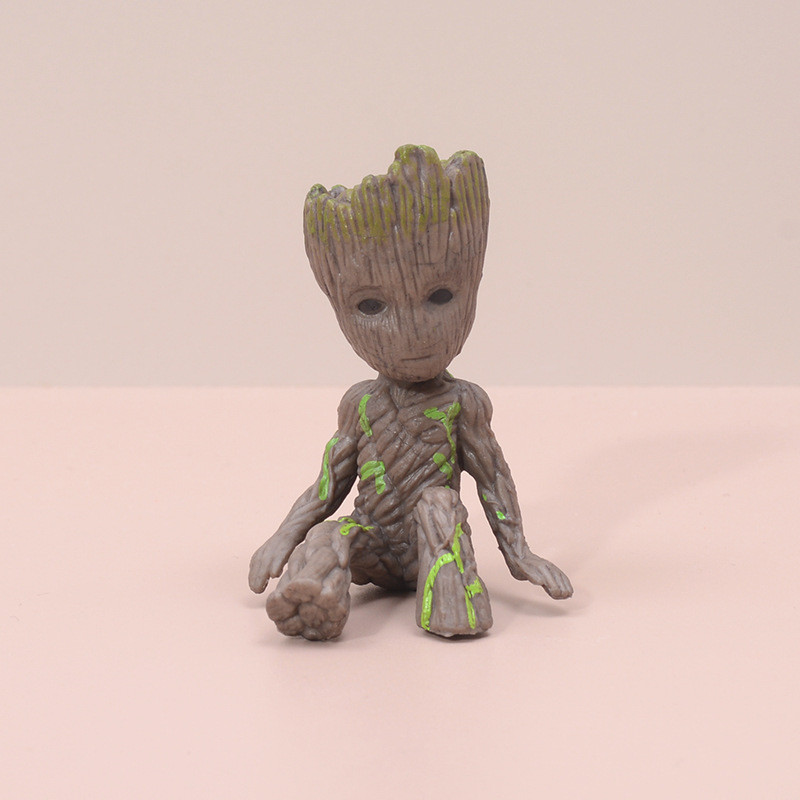ขนาดเล็กรูป Galaxy Guardian 2 Little Tree Man Groot Groot ที่นั่ง Tree Man ตุ๊กตาเด็ก 3.23