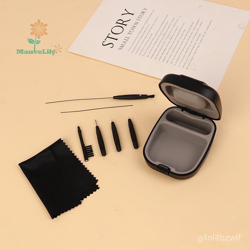 LILY 8Pcs Hearing Aid Cleaning Kit Brush Vent Cleaner Wire Magne Wax Loop Tools Set uuu