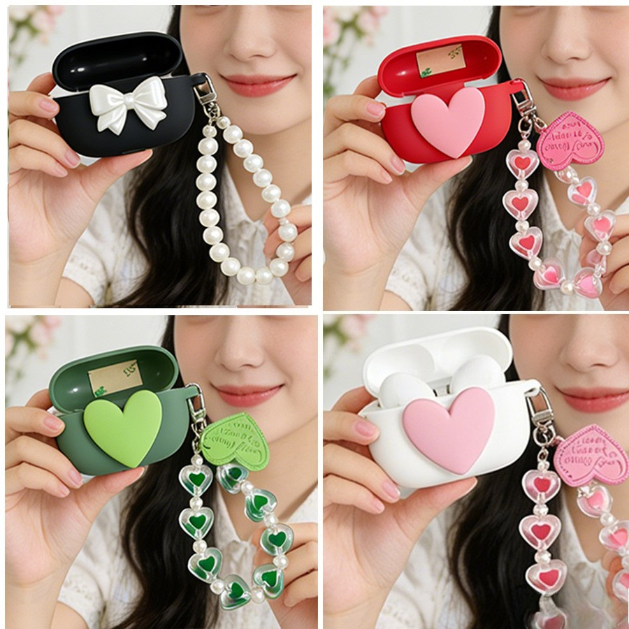 หรูหรา keychian สําหรับ 1MORE EVO/Neo/Ear Clip S22 S20 S21 Q21 Q10 กรณีซิลิโคนหูฟังสําหรับ 1MORE คลิ