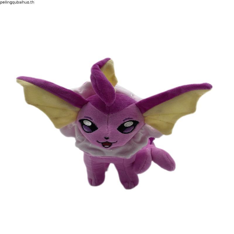 ((พร้อมแท็ก) ท่ายืน ขนาดเล็ก 26.6 ซม. ตุ๊กตา Eevee Heterochromatic Standing Posture Eevee Narcissus 