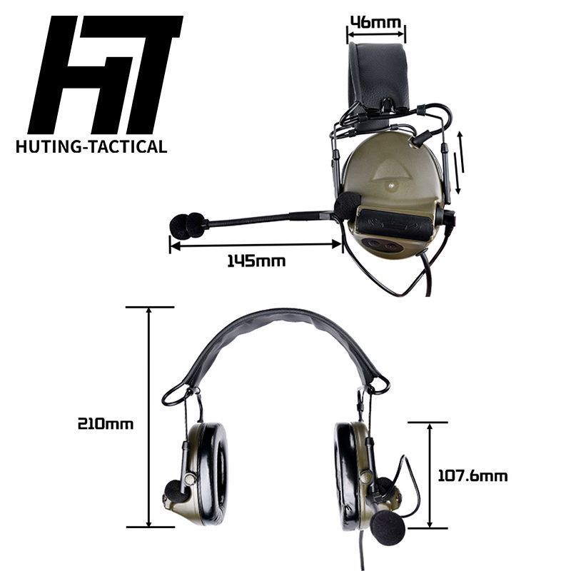 ชุดหูฟัง.CancelNoise Waderson Comtac-II สำหรับใช้งานกลางแจ้งและสวมใส่ในหมวกกันน็อค