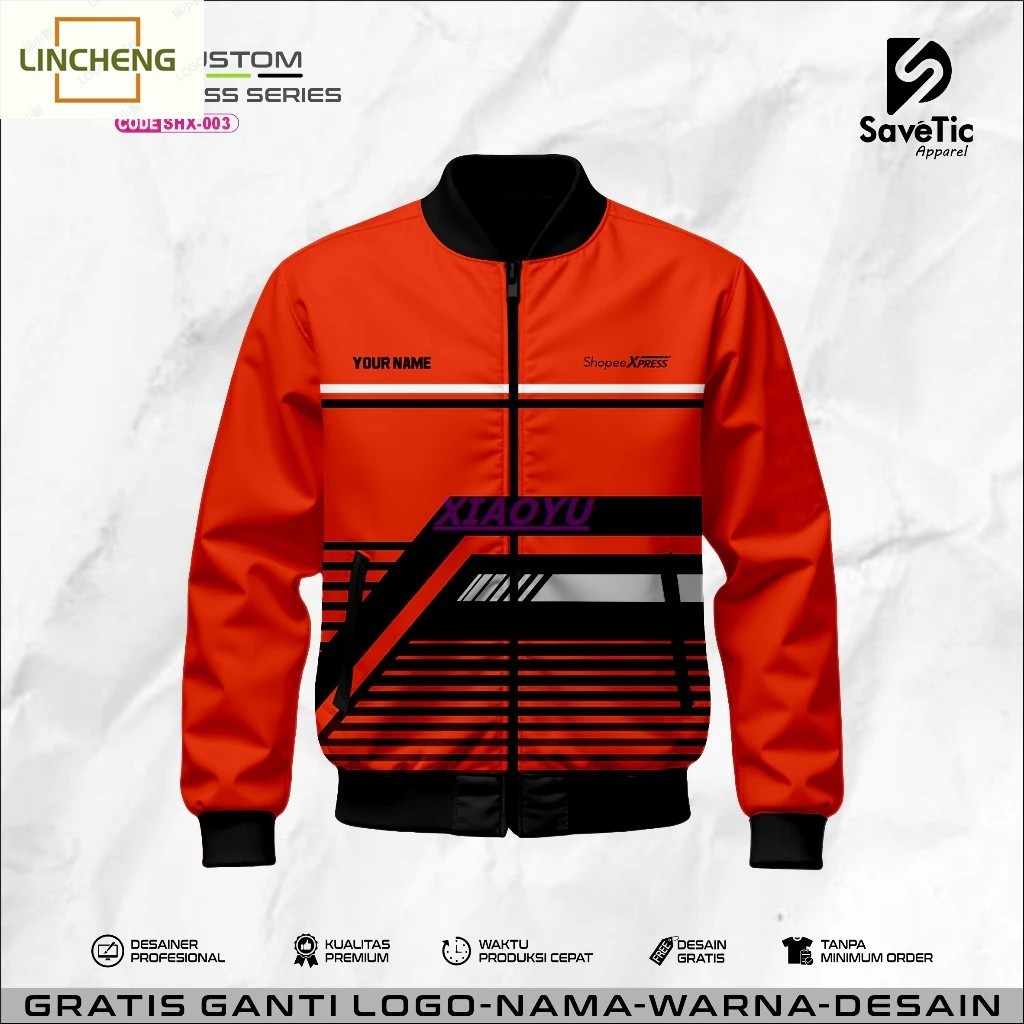 พารามา || WATERPROOF BOMBER JACKET PREMIUM FULL PRINTING DRIVER COURIER PACKAGE SHOPEE SPX EXPRESS ราคา ถูกที่สุด ดีลบีเคเค