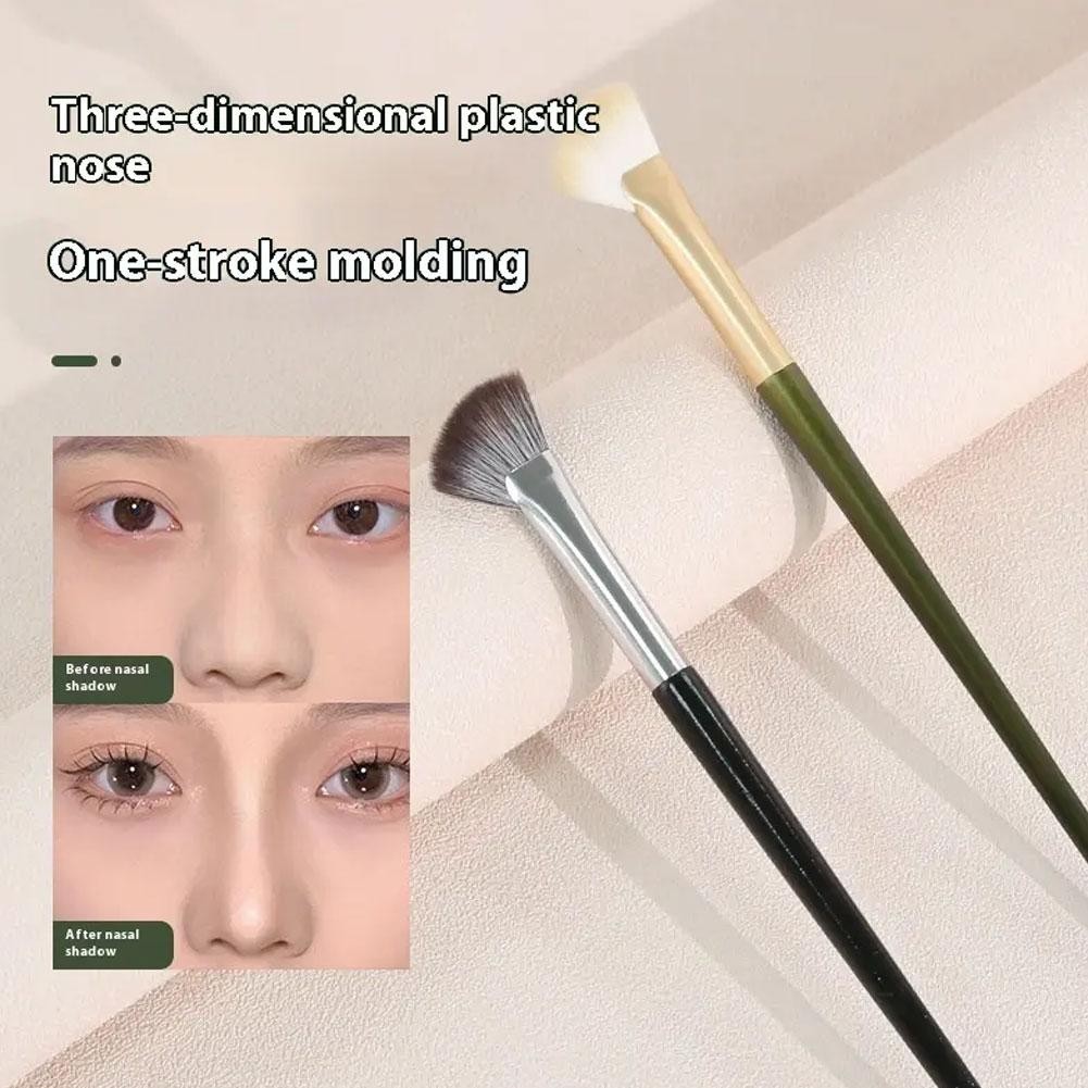 Sickle แปรงเงาจมูก Contour หัวเฉียง Root Wing Brush Pony Hair Brush Smudge Makeup T3o1