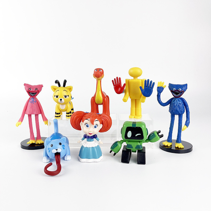 8 ชิ้น/เซ็ต Poppy Playtime Chapter 5 Action Figurines ไดโนเสาร์สาวอะนิเมะตุ๊กตาทํามือของเล่น