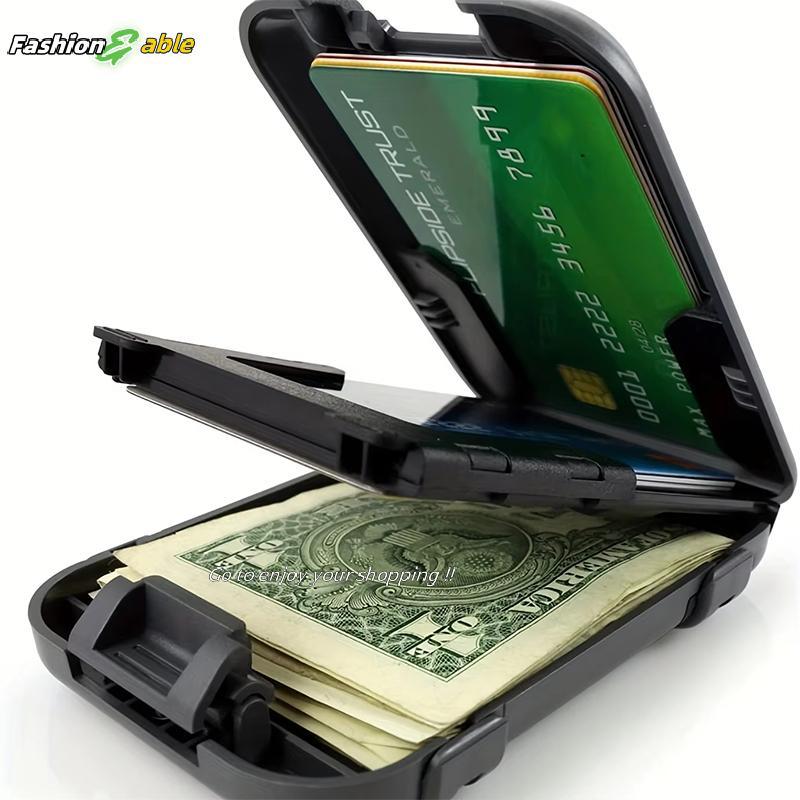 Fashion.shop03 Slim Wallet RFID Bloing Wallet For Men กระเป๋าสตางค์โลหะเงินที่ถอดออกได้พร้อมคลิปเงิน