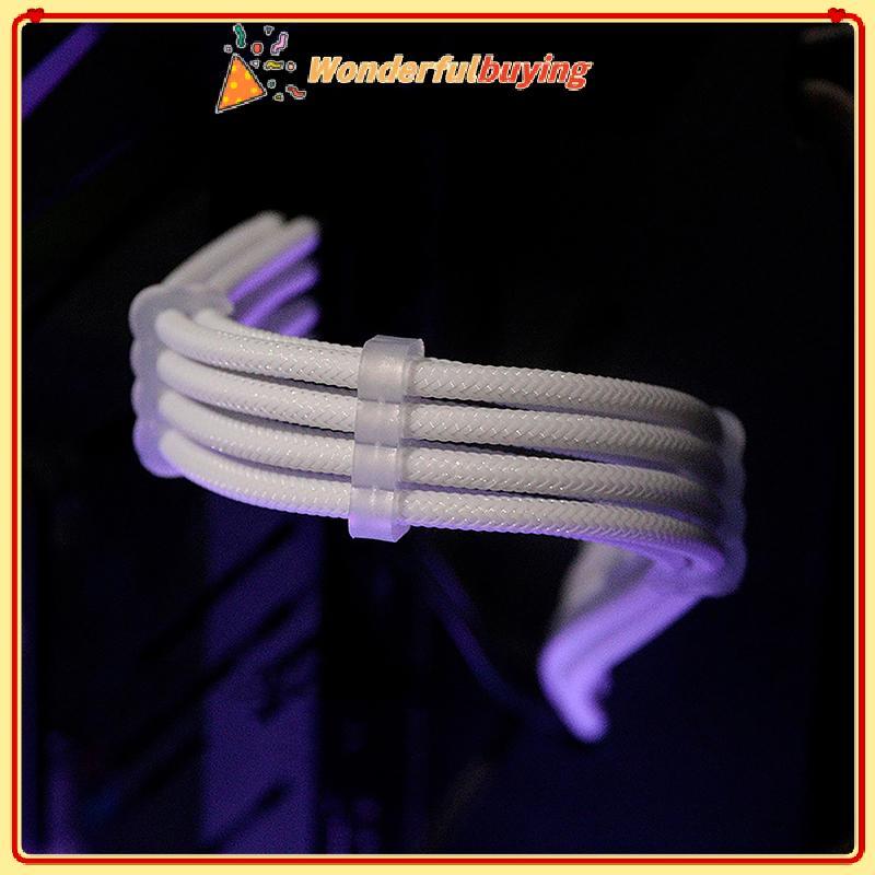 WBTH PSU ATX 24Pin สายไนลอนถัก 8-pin 6 + 2pin สายไฟ 24 พินเมนบอร์ดสําหรับคอมพิวเตอร์พีซีกรณีสายไฟชุด