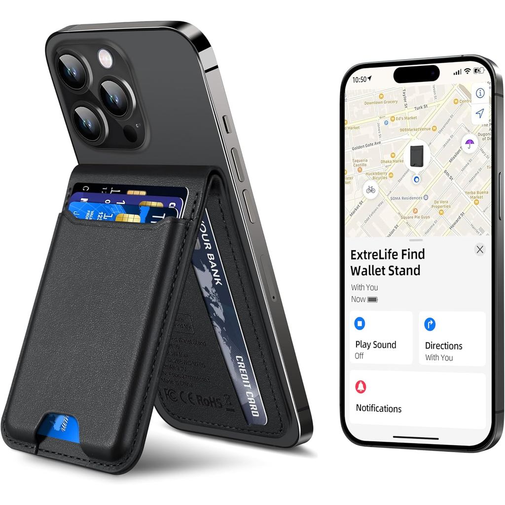 สําหรับกระเป๋าสตางค์ Magsafe ใช้งานได้กับ Apple Find My, Strongest Magnetic Wallet สําหรับ iPhone 17