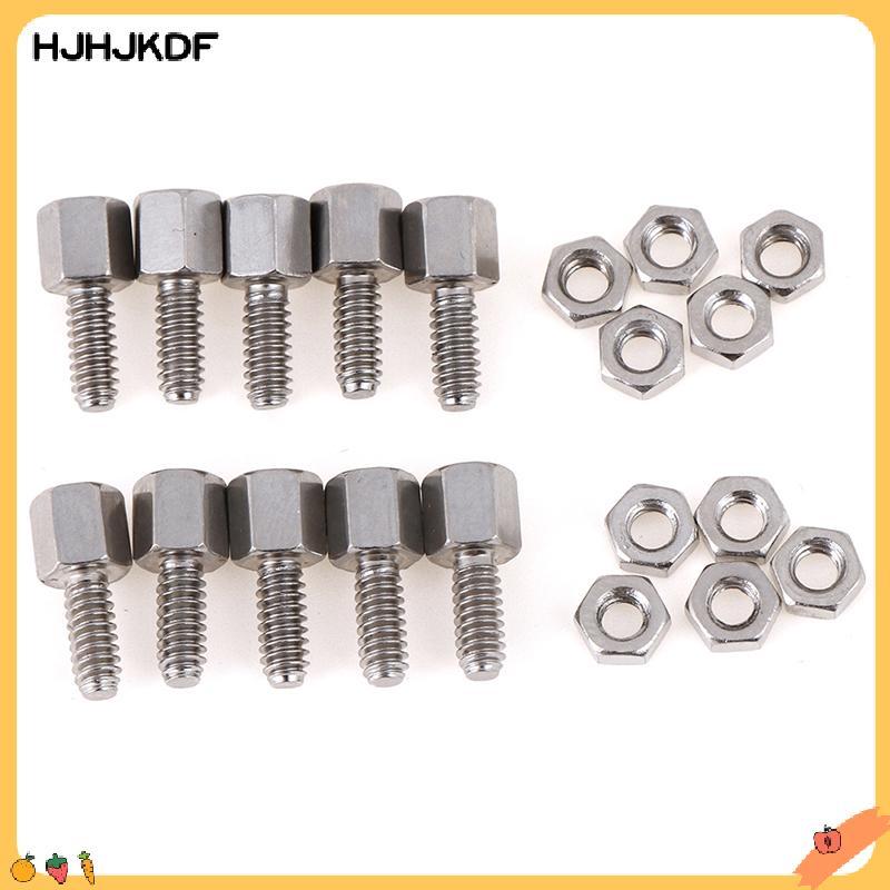 HJ 10 ชุด 5+7 มม. Header Plate Braet Stud Bolt & Nut Nuts Screw D-Sub VGA serial DF