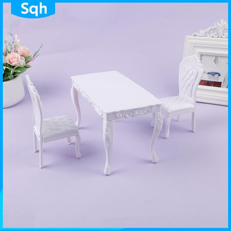 Bri บ้านตุ๊กตา 1:6 เฟอร์นิเจอร์ห้องครัว โต๊ะรับประทานอาหาร Chairputer โต๊ะทํางาน เก้าอี้ ywr