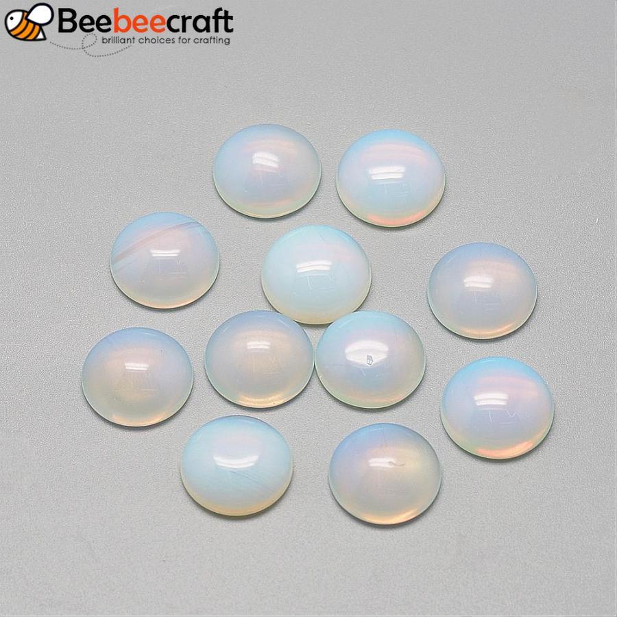 50 ชิ้น Opalite Cabochons ครึ่งรอบ/Dome 8x4 มม.