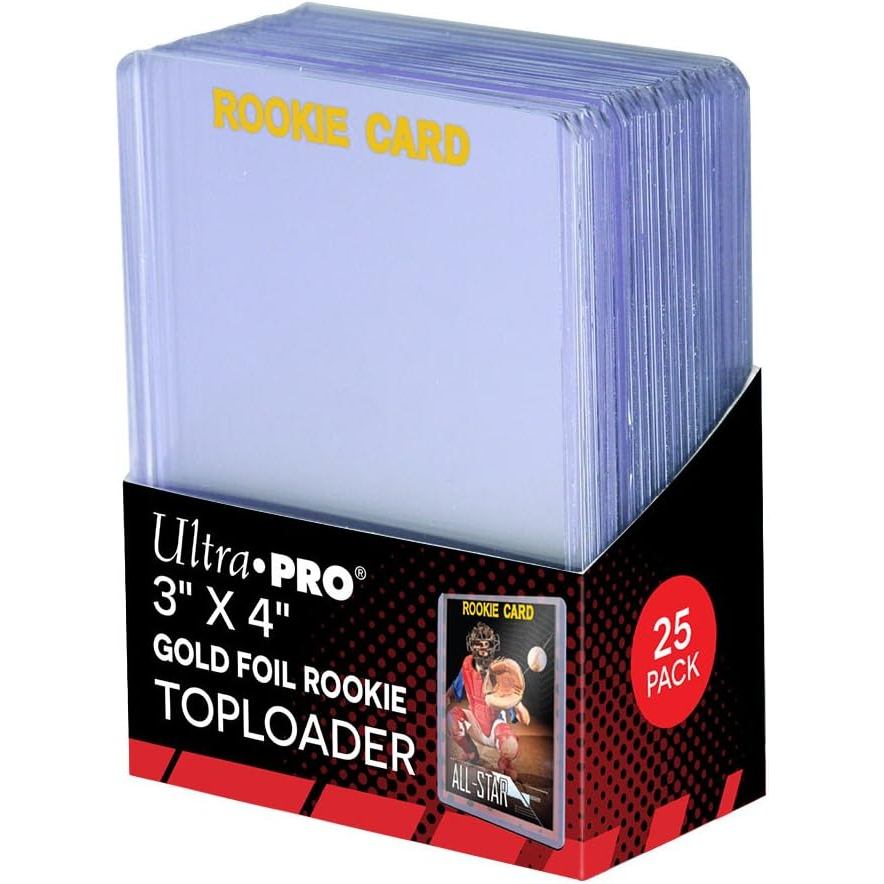 Ultra Pro 3" X 4" Rookie Gold Toploader 25ct