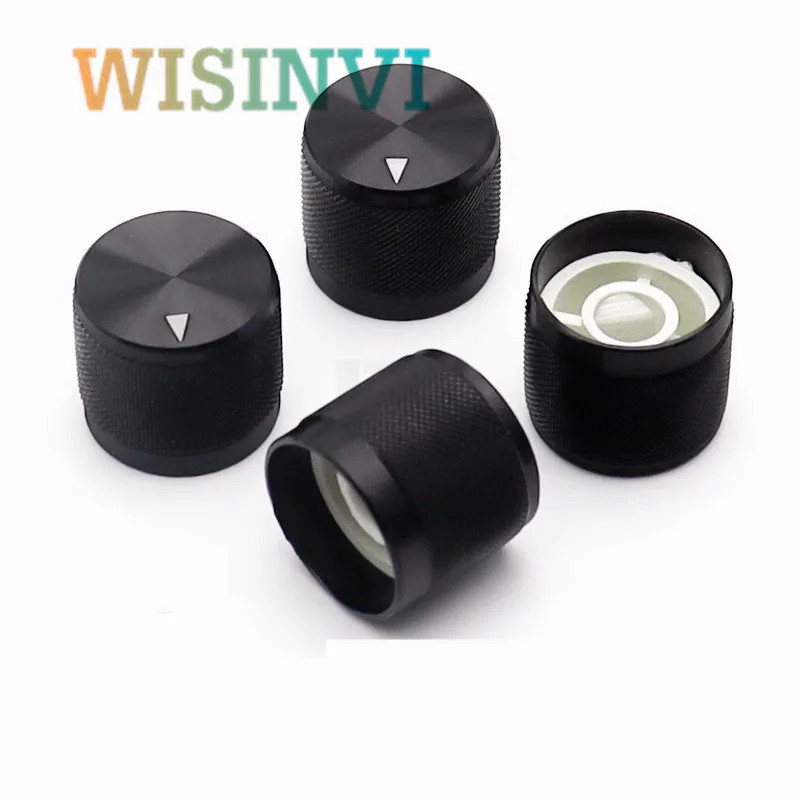 2PCS 1715 มม.17*15 มม.อลูมิเนียมลูกบิดหมวก Potentiometer Encoder เครื่องขยายเสียงลูกบิดปรับลูกบิด D 