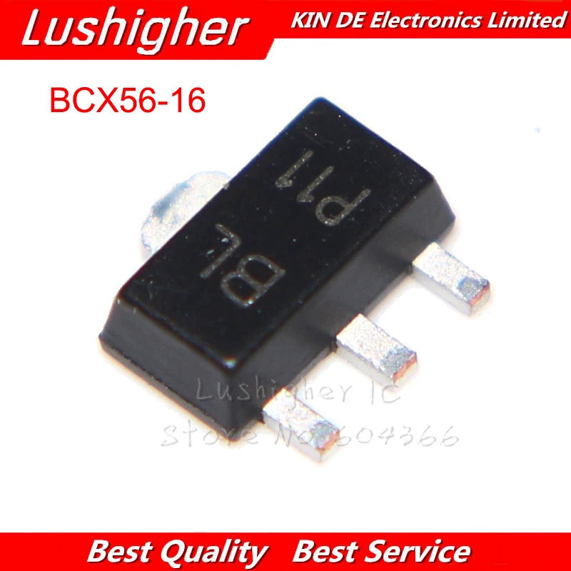 50 ชิ้น BCX56-16 SOT-89 BCX56 SOT89 ทรานซิสเตอร์ NPN 1A 80V เครื่องหมาย: BA BD BH BL