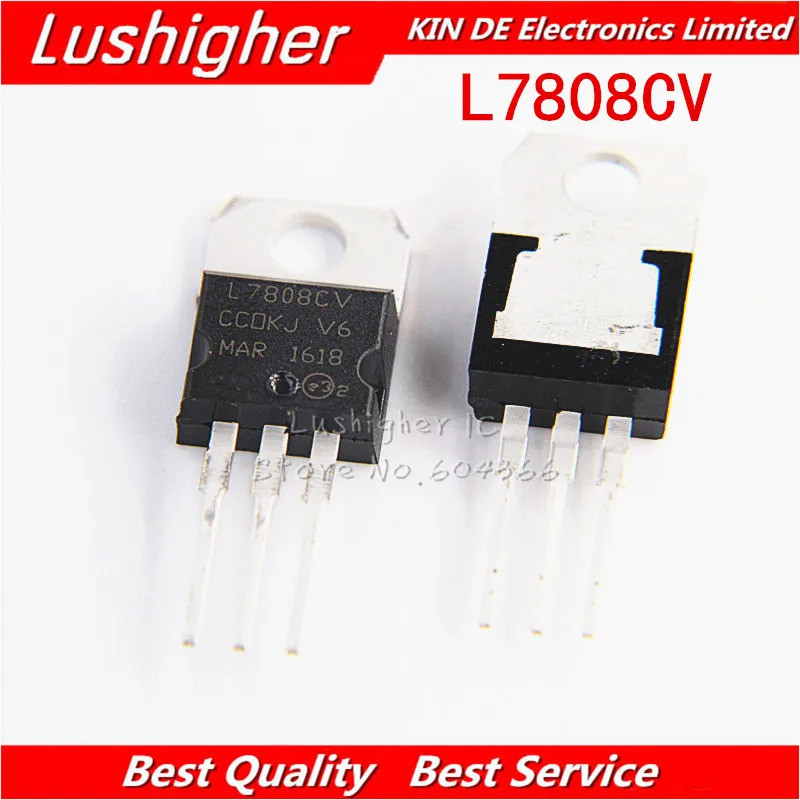 L7808CV L7808 10 ชิ้น TO-220 TO220 LM7808 8V เครื่องปรับแรงดันไฟฟ้า pxc6
