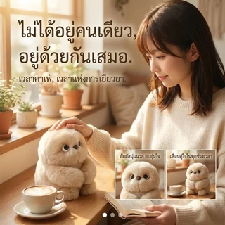 ตุ๊กตาของเล่นกระต่ายตุ๊กตา มิตรภาพกับสัตว์เลี้ยงตัวน้อยที่บอบบางMirumi AI toy