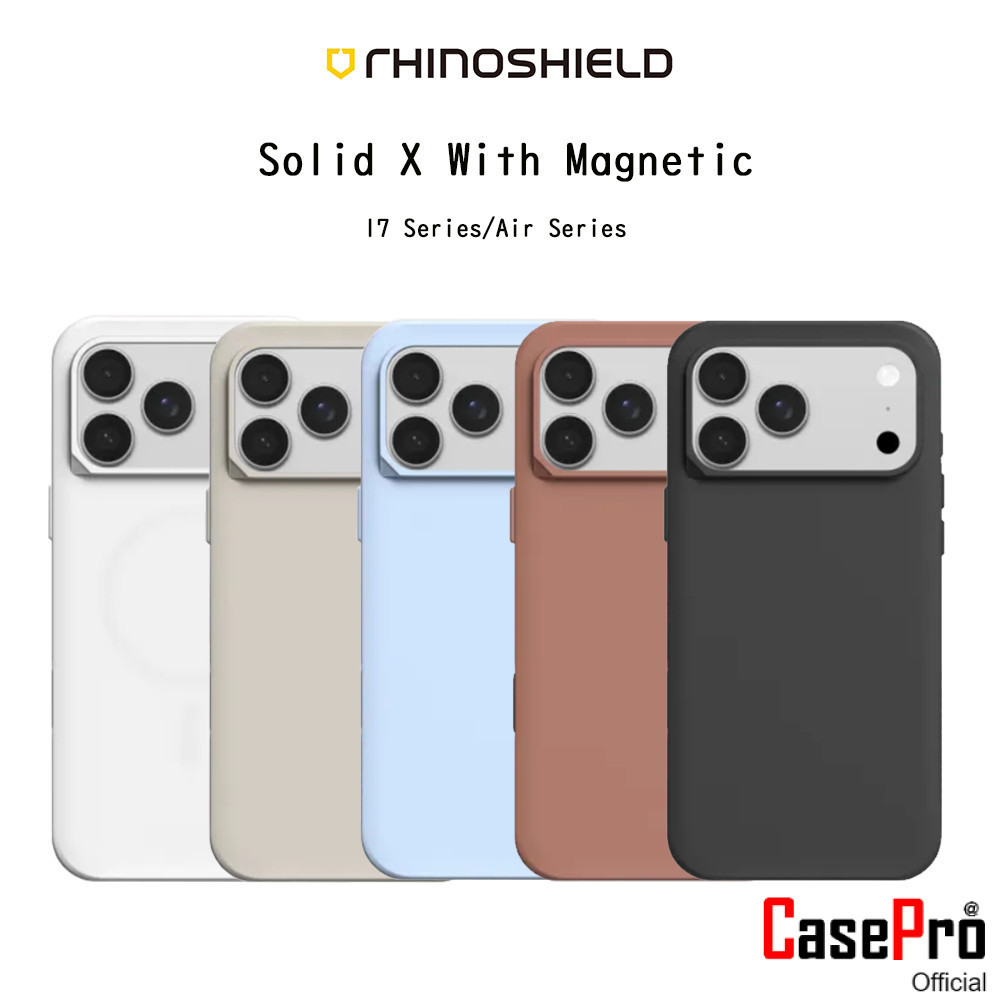 RHINOSHIELD Solid X With Magnetic เคสกันกระแทกระดับ3.5เมตรผ่านมาตราฐานอเมริกา เคสสำหรับ iPhone17/Air/17Pro/17Promax(New)