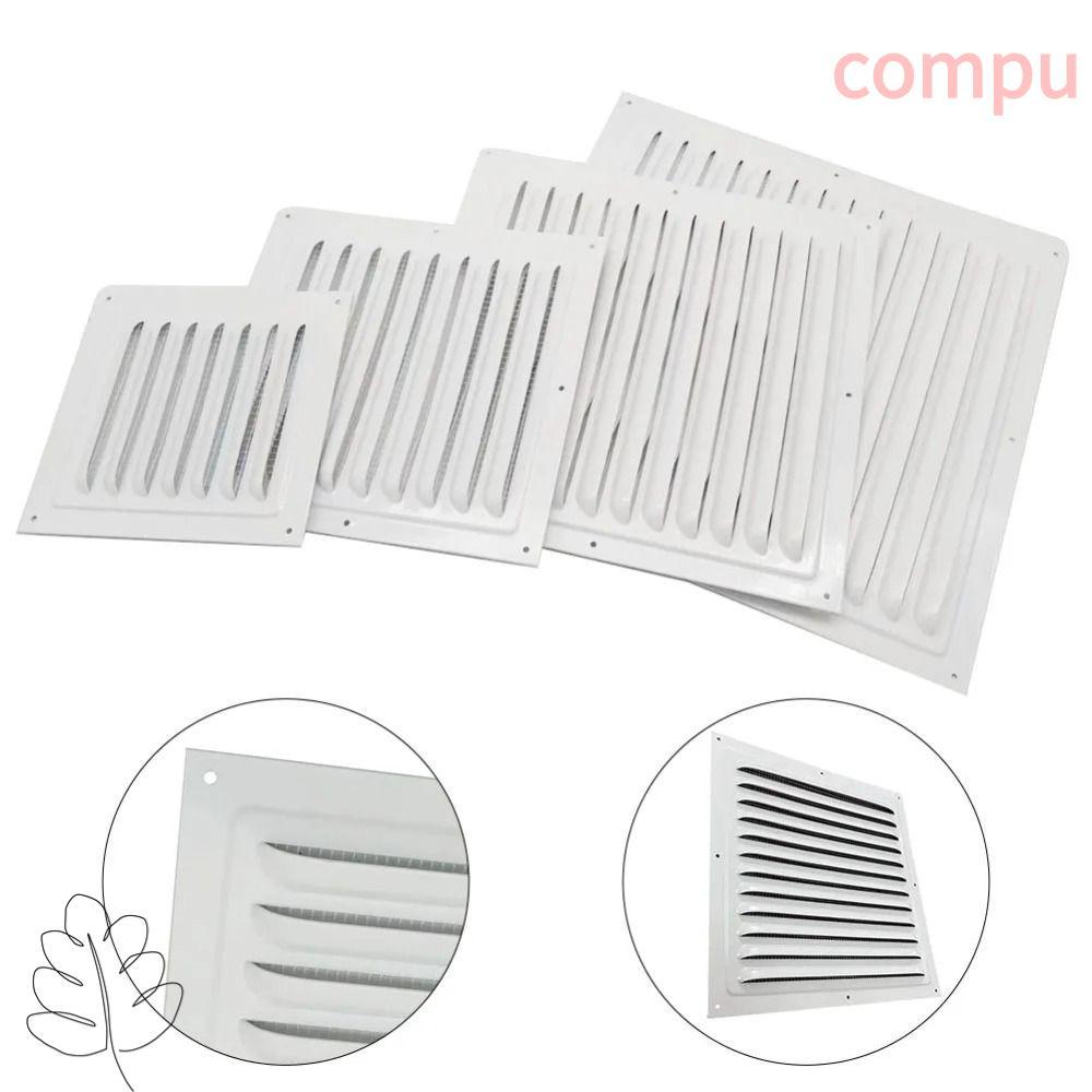 ฝาครอบระบายอากาศ COMPU, ฝาครอบระบบอากาศหน้าจออลูมิเนียมอัลลอยด์กระจังหน้าช่องลม,โลหะบานเกล็ด200*300มม./200*400มม.โลหะ100/150/200/250/300/400มม.หน้าต่างสแควร์ Vent