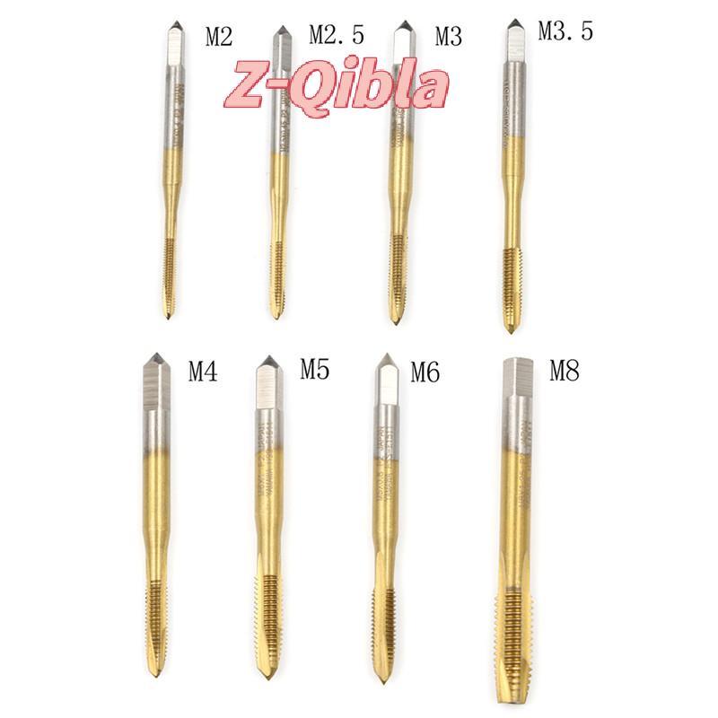 [Z-Qibla-t] M2/M2.5/M3/M3.5/M4/M5/M6/M8 HSS เมตริกตรงขลุ่ยสกรูแตะปลั๊ก