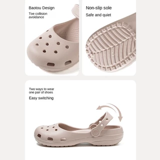 รองเท้าแตะ AYUER Classic Ballet Clog สำหรับผู้หญิง ออกแบบเพื่อกันลื่นและระบายอากาศดี มีสินค้าพร้อมส่ง