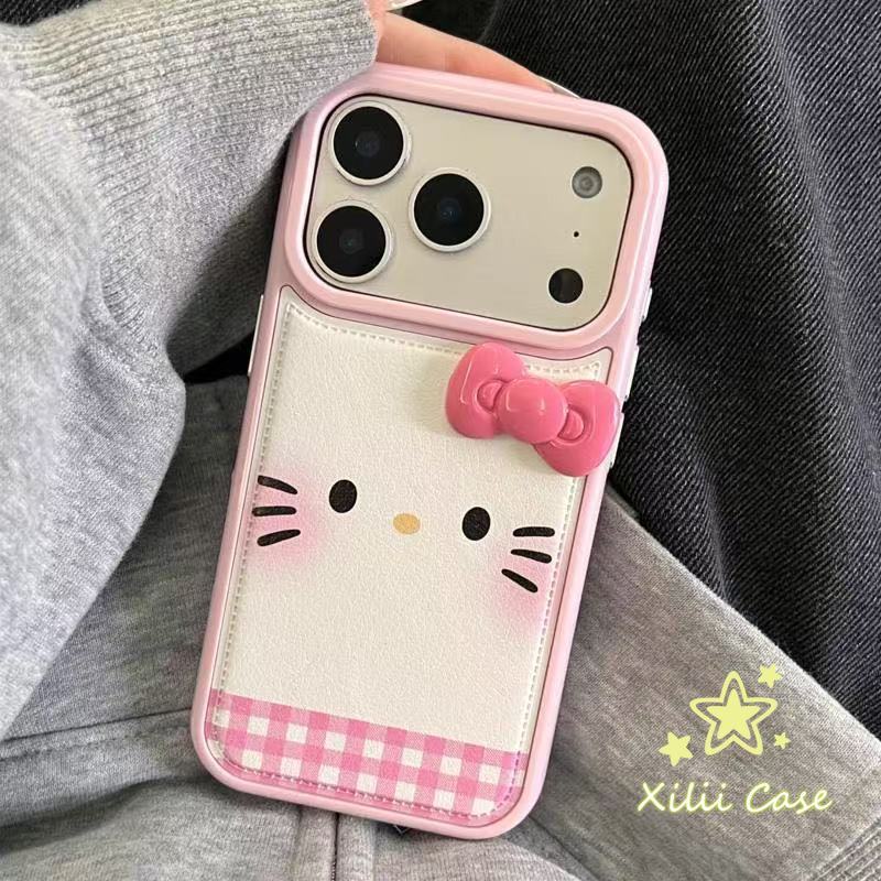 รูใหญ่พองลม ลายกระต่าย-แมว น่ารัก เคสสีชมพู สำหรับIPhone 17 15 16 11 AIR XR 13 12 14 Pro Max 7 16 14 15 8 Plus X XS SE