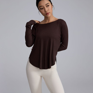 【LASYYOGA】 เสื้อกีฬาไม่มีแผ่นเสริม ระบายอากาศดี คอวีใหญ่ แขน…