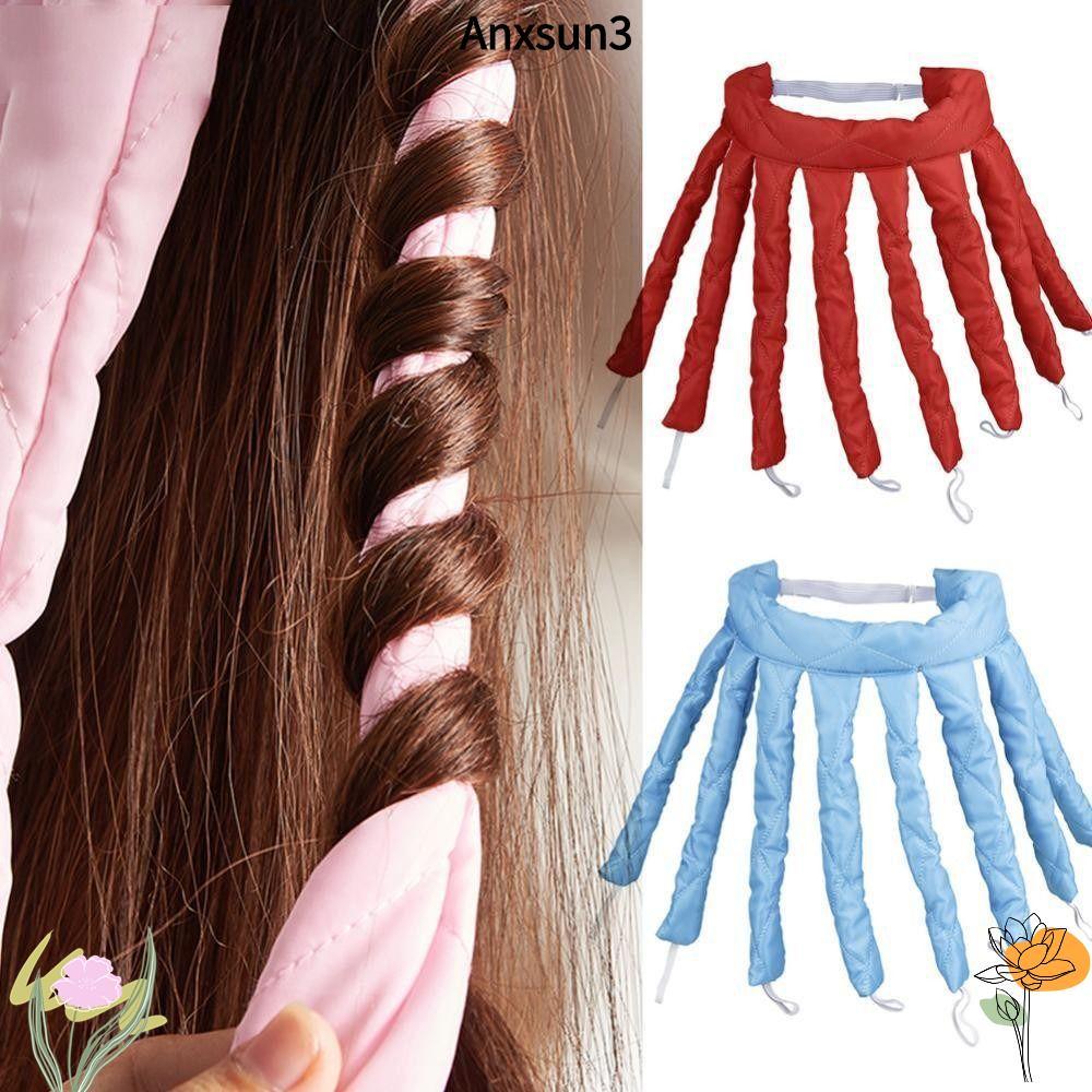 ANXSUN3 เครื่องม้วนผมขี้เกียจ,แท่งดัดผมปลาหมึกยักษ์คลื่นอ่อน,DIY Heatless Curlsผ้าไหมริบบิ้นเครื่องมือจัดแต่งทรงผมขี้เกียจ