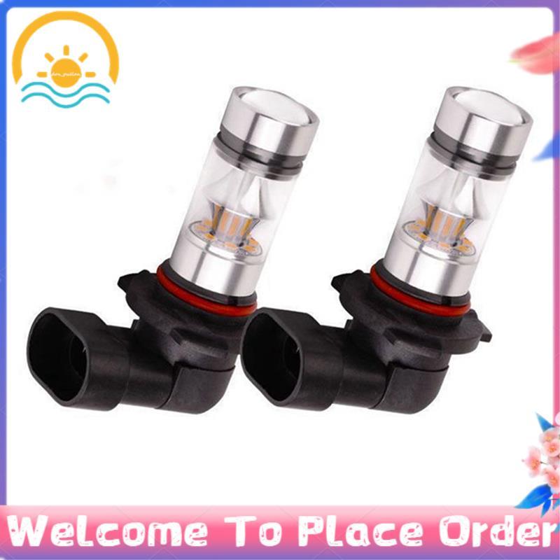 HB3 9005 6000K 5W 2323 หลอดไฟ LED หมอกสําหรับโปรเจคเตอร์ขับรถไฟสีขาว 2 ชิ้น