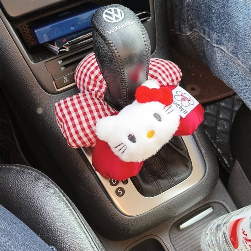 [New] Kitty Car Handlebar Cover Manual Automatic Gear Decorative Creative Shift Lever Protection Cute Shift Knob Cover xer5