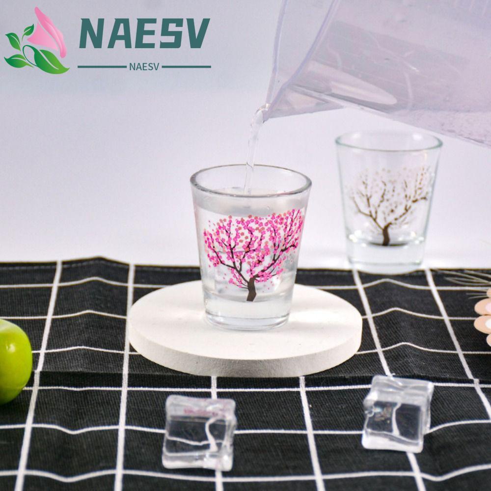 NAESV Glass Creative Liquor แก้วเปลี่ยนสีถ้วยซากุระขนาดเล็ก