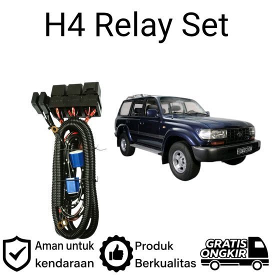 AM ชุดรีเลย์ H4 ไฟหน้า LED สําหรับ Toyota Land Cruiser HDJ80