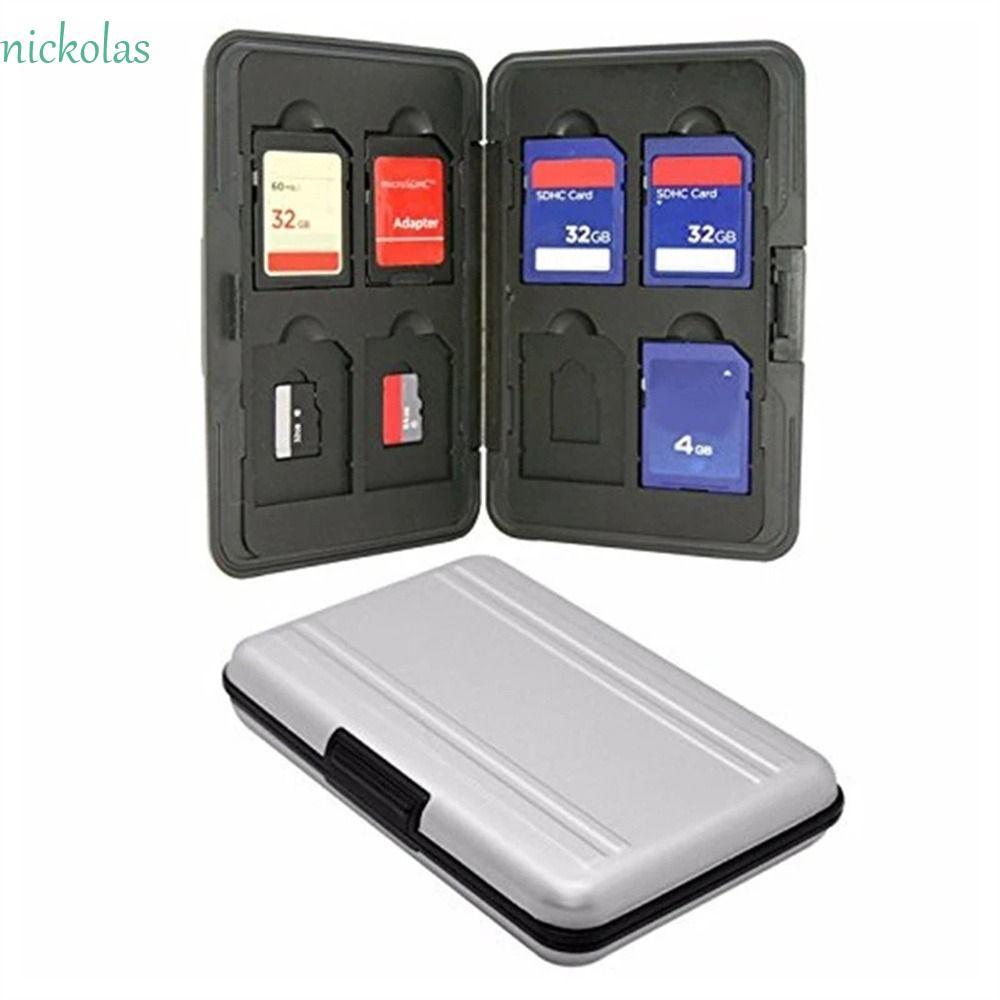PHOECAXON SD Card Holder SD/ SDHC/ SDXC แบบพกพา SDXC เก็บการ์ดหน่วยความจํากล่องอลูมิเนียมกรณีกันน้ํา
