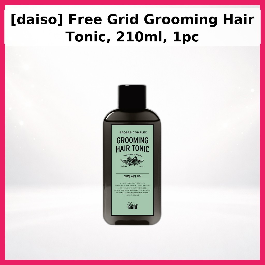 [daiso] Free Grid Grooming Hair Tonic, 210ml, 1pc / Korean Hair Tonic / Natural Volume / ของแท้ 100%