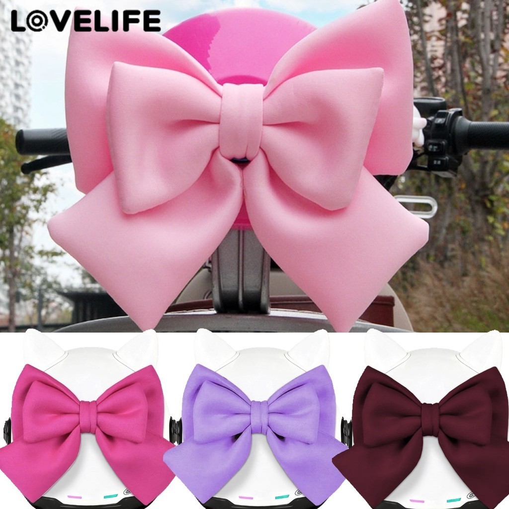 [AUTO&3C]โบว์หมวกกันน็อคมอเตอร์ไซค์ 1/2/4 ชิ้น| ตกแต่งผ้าทนทาน |สําหรับสกู๊ตเตอร์จักรยานอุปกรณ์เสริมน่ารัก|กุทัณฑ์ ประเภทถ้วยดูดสําหรับสาวผู้หญิง|4 สี