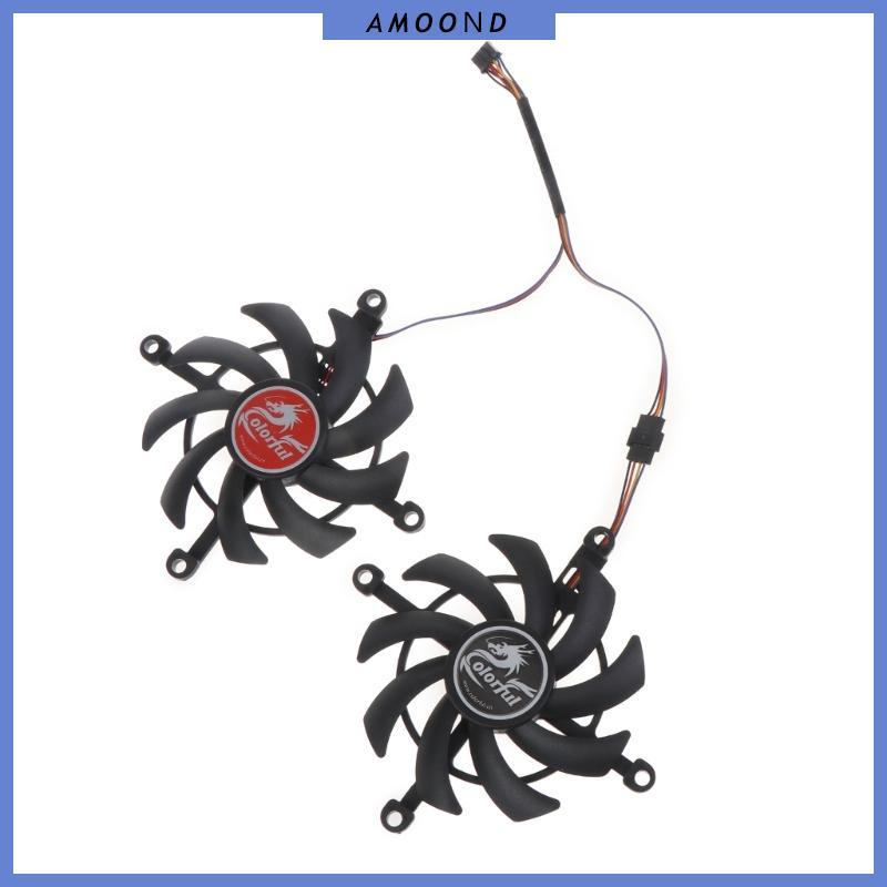 AMOOND 75MM พัดลมคูลเลอร์ทดแทนสําหรับ GeForce RTX 3060 Ti RTX3060 DUO 12G