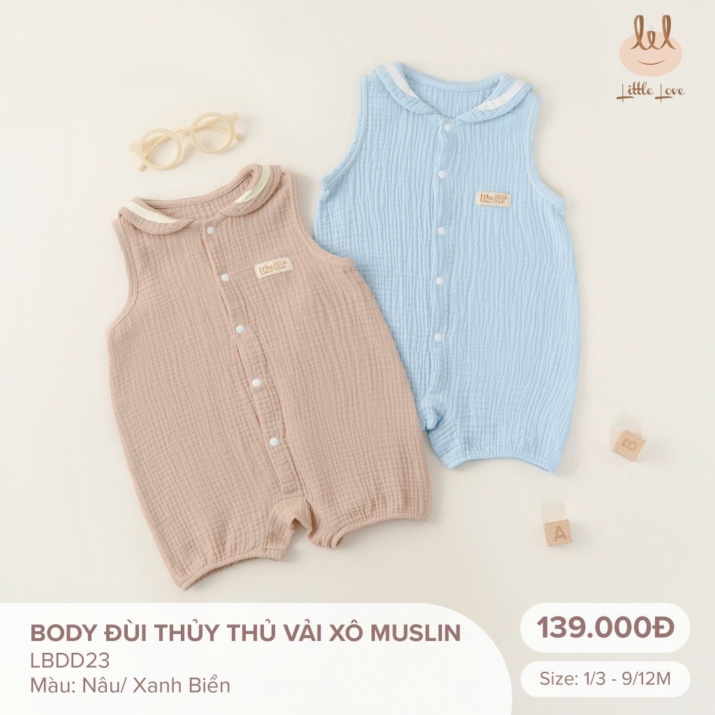 SAILOR THIGHS BODY MUSLIN FABRIC [SUPER COOL - SOFT - ABSORBENT] SZ 1/3M - 9/12M (LBDD23)