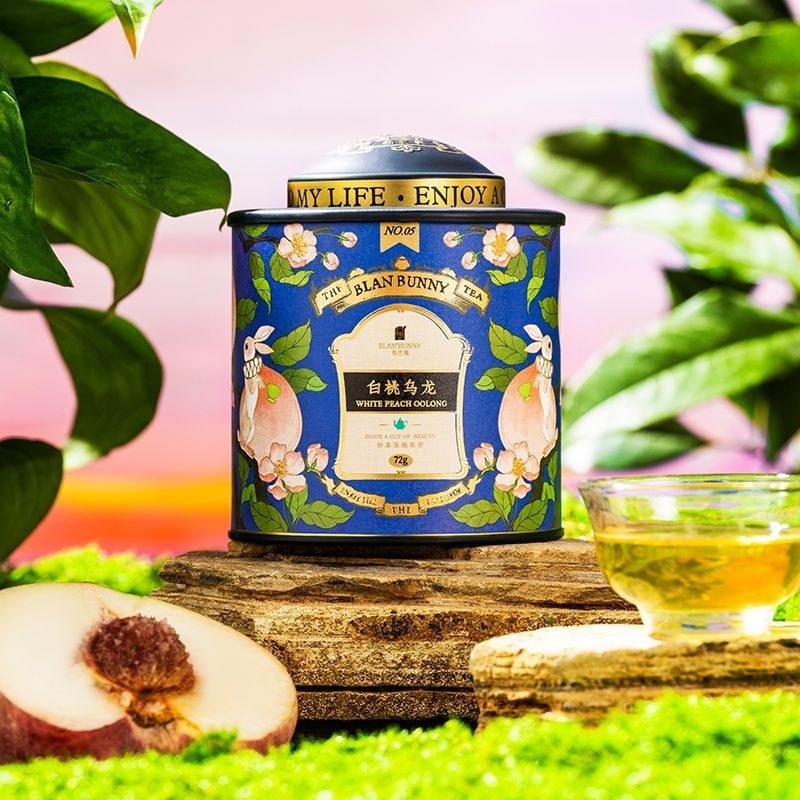Blanbunny blanbunny White Peach Oolong Hot Brew Tea Flower Fruit Tea Peach Oolong Fruit Tea Oolong T