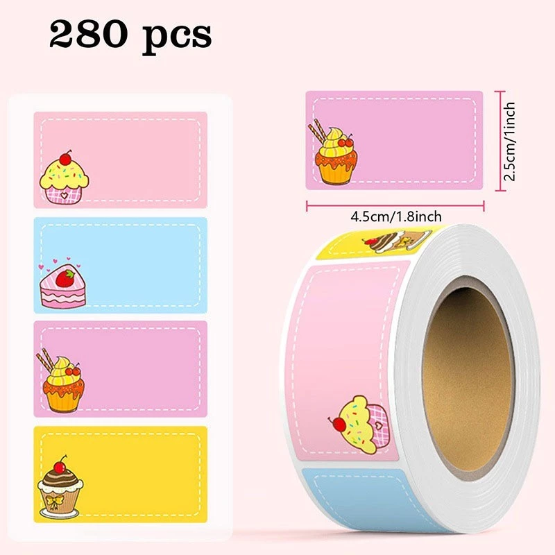 สติ๊กเกอร์ชื่อกันน้ำ 280ดวง แบบเขียนเอง อุปกรณ์การเรียน