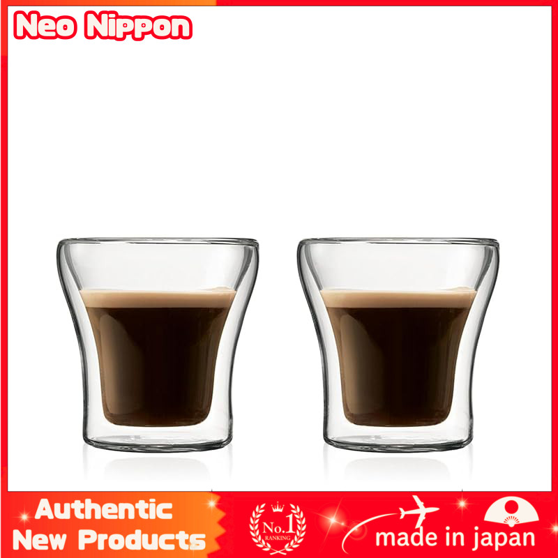 BODUM Double Wall Glass Tumblers Set - Insulated & Heat-Resistant (Various Capacities)