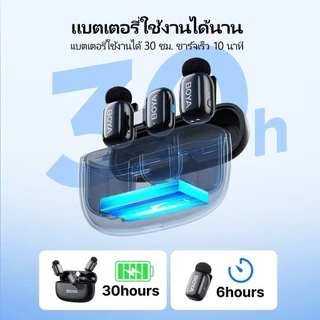 BOYA mini 2 ไมโครโฟน ไมค์ไร้สาย ตัดเสียงรบกวน ไมค์อัดเสียงขนาดเล็ก ไมค์ไอโฟน สำหรับ iPhone/Android