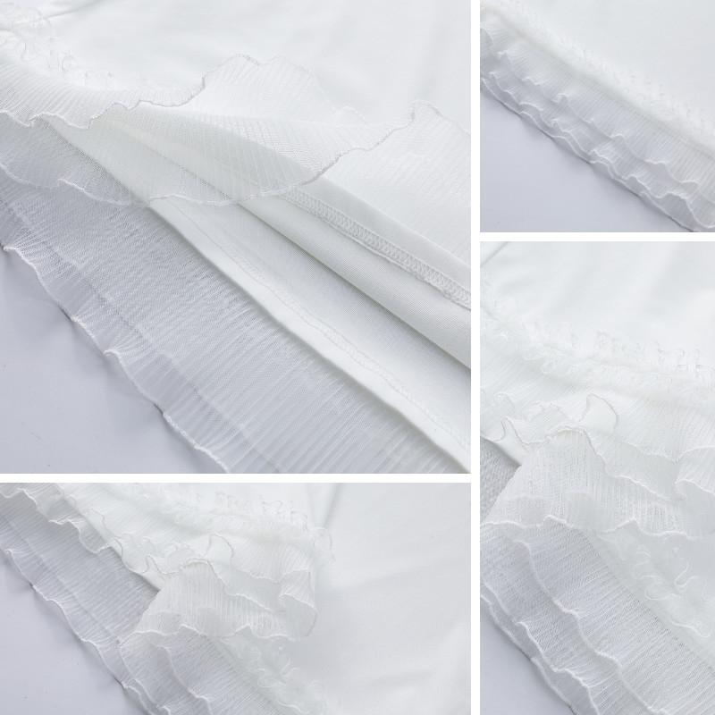 💞【S-4X】เสื้อแขนยาวทรงหลวม ตกแต่งชายระบายลูกไม้สองชั้น ดีไซน์เรียบหรู ใส่ทำงานได้ ใส่เที่ยวสวย คุณภาพพรีเมียม พร้อมส่ง💥🎈 - รูปที่ 5