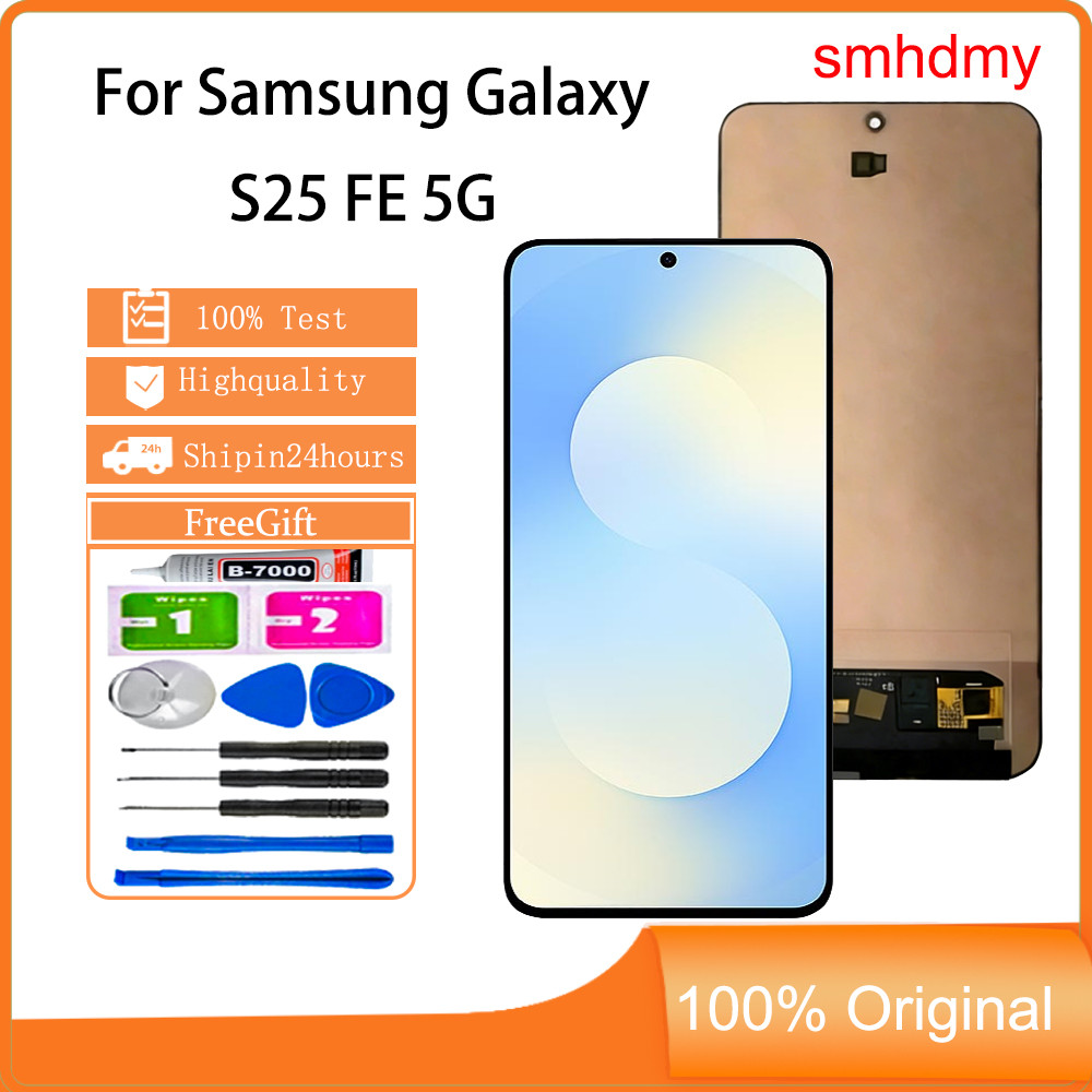 Smhdmy Ori จอแสดงผลสําหรับ Samsung Galaxy S25 FE 5G LCD หน้าจอสัมผัสพร้อมกรอบเปลี่ยน