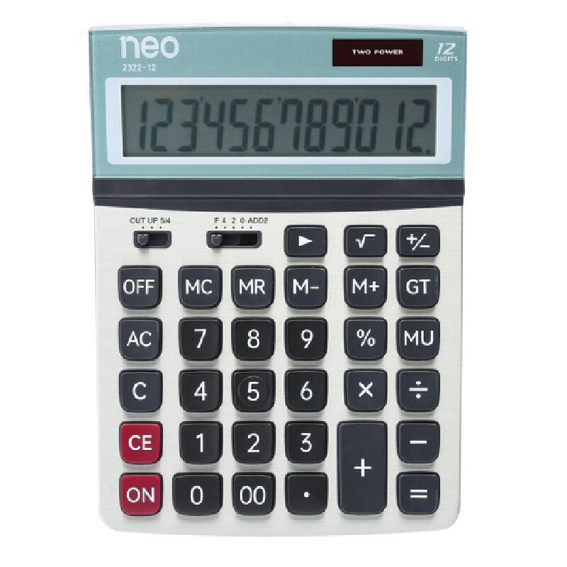 NEO เครื่องคิดเลข 12 หลัก รุ่น 2322-12 สีเทา